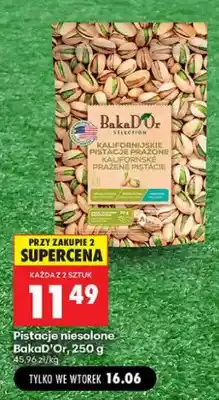 Biedronka Pistacje niesolone BakaD'Or oferta