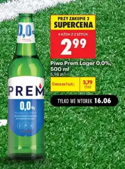 Biedronka Piwo bezalkoholowe Prem Lager 0,0% oferta