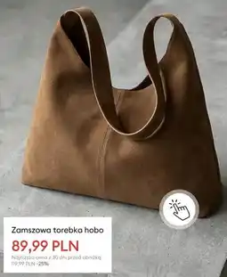 Sinsay Torebka zamszowa hobo oferta
