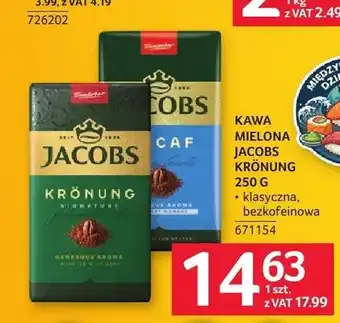 Selgros Kawa mielona Jacobs Krönung bezkofeinowa oferta