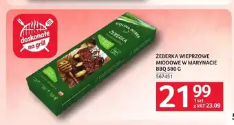 Żeberka wieprzowe miodowe w marynacie BBQ Dolina Dobra