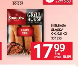 Selgros Kiełbasa Śląska Sokołów Grill House oferta