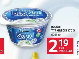 Selgros Jogurt typ grecki Bakoma oferta