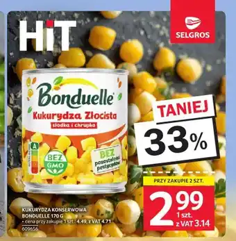 Selgros Kukurydza konserwowa Bonduelle oferta