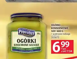 Selgros Ogórki konserwowe Provitus oferta