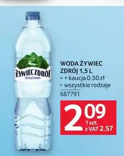 Selgros Woda źródlana Żywiec Zdrój oferta