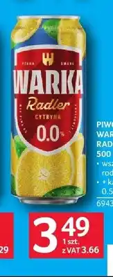 Selgros Piwo bezalkoholowe Warka Radler Cytryna 0,0% oferta