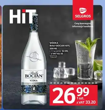 Selgros Wódka Biały Bocian 40% oferta