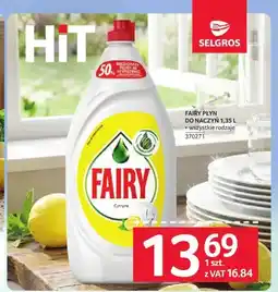 Selgros Płyn do naczyń Fairy oferta