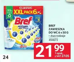 Selgros Zawieszka do WC Bref Power Aktiv 6-pak oferta