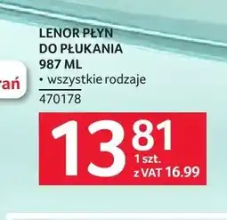 Selgros Płyn do płukania Lenor oferta