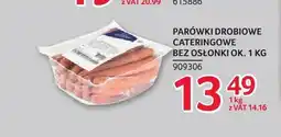 Selgros Parówki drobiowe cateringowe bez osłonki Indykpol oferta