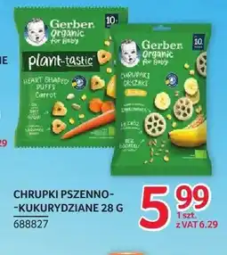 Selgros Chrupki pszenno-kukurydziane Gerber Organic oferta