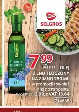 Selgros Olej z ostropestu tłoczony na zimno Kujawski oferta