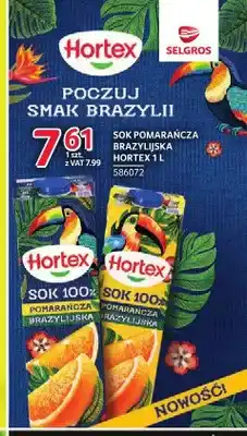 Selgros Sok 100% Pomarańcza Brazylijska Hortex oferta
