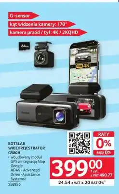 Selgros Wideorejestrator Botslab G980H oferta