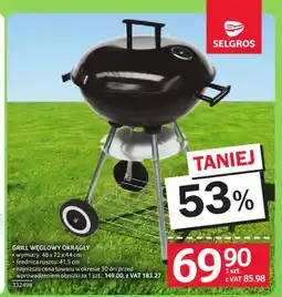 Selgros Grill węglowy okrągły oferta