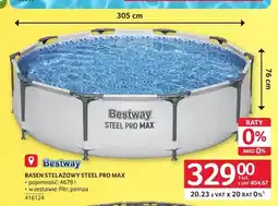 Selgros Basen stelażowy Bestway Steel Pro Max 305 cm oferta