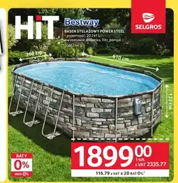 Selgros Basen stelażowy Bestway Power Steel oferta
