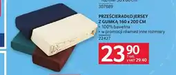 Selgros Prześcieradło jersey z gumką 160x200 cm oferta