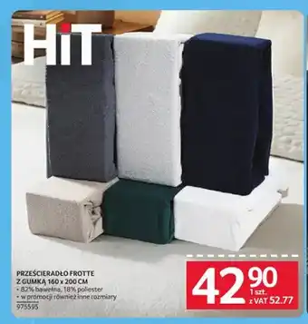 Selgros Prześcieradło frotte z gumką 160x200 cm oferta