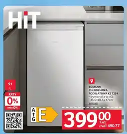 Selgros Chłodziarka podblatowa Bomann KS 7254 oferta