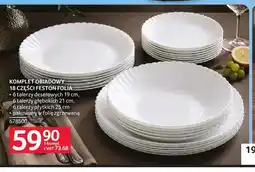 Selgros Komplet obiadowy 18 części Feston Folia oferta