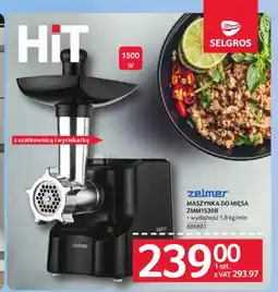 Selgros Maszynka do mięsa Zelmer ZMM1530B oferta
