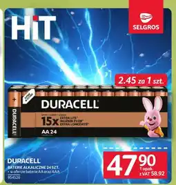Selgros Baterie alkaliczne Duracell AA 24-pak oferta