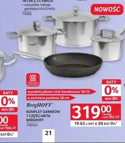 Selgros Komplet garnków 7 części Meta BergHOFF oferta