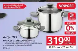 Selgros Komplet 2 szybkowarów Vita BergHOFF oferta