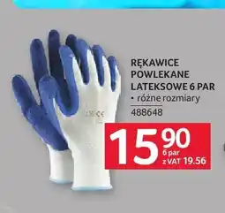 Selgros Rękawice powlekane lateksowe 6-pak oferta