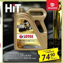 Selgros Olej silnikowy Lotos Synthetic Plus SAE 5W-40 oferta