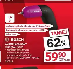 Selgros Wkrętak akumulatorowy Bosch IXO VI oferta