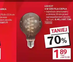 Selgros Żarówka LED E27 4W G95 Fila ciepła oferta