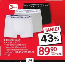 Selgros Bokserki Gant 3-pak oferta