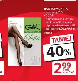 Selgros Rajstopy damskie Gatta Sofia 20 DEN oferta