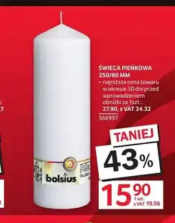 Selgros Świeca pieńkowa Bolsius 250/80 mm oferta