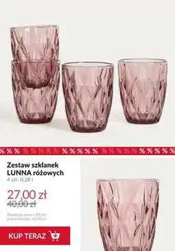 Homla Zestaw szklanek Lunna różowych oferta