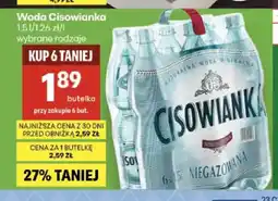 Delikatesy Centrum Woda mineralna Cisowianka oferta