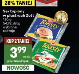 Delikatesy Centrum Ser topiony w plastrach Zott Toasty Hamburger oferta