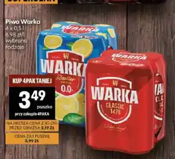 Delikatesy Centrum Piwo bezalkoholowe Warka Radler 0,0% Cytryna 4-pak oferta