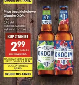 Delikatesy Centrum Piwo bezalkoholowe Okocim 0,0% Limonka z Miętą oferta