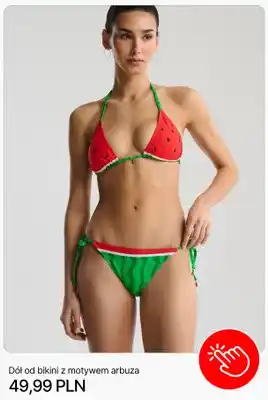 Dół od bikini z motywem arbuza Cropp