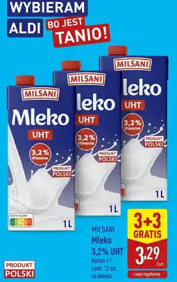 ALDI MILSANI Mleko 3,2% UHT oferta