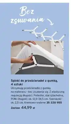 Tchibo Spinki do prześcieradeł z gumką Tchibo 4-pak oferta