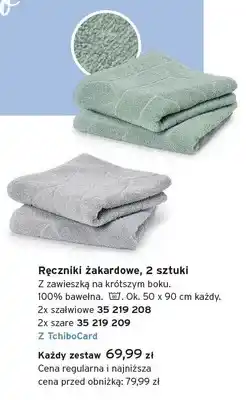 Tchibo Ręczniki żakardowe szałwiowe Tchibo oferta