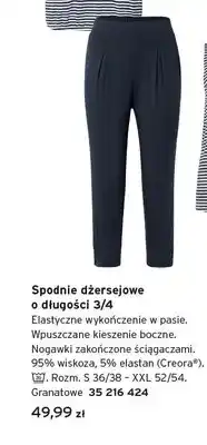 Tchibo Spodnie dżersejowe o długości 3/4 granatowe oferta