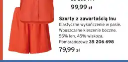 Tchibo Szorty z zawartością lnu pomarańczowe oferta