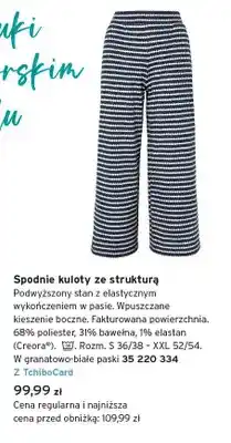 Tchibo Spodnie kuloty ze strukturą Tchibo oferta